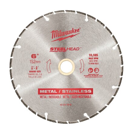 Milwaukee Tool 6" SteelHead Diamond Cut-Off 49-93-7815